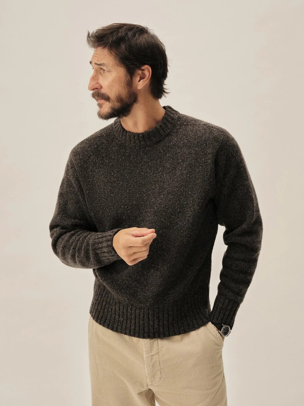 Buck Mason Seastack Wool Tweed Mock Turtleneck Mens MEDIUM MSRP $268 NWT [DB3]